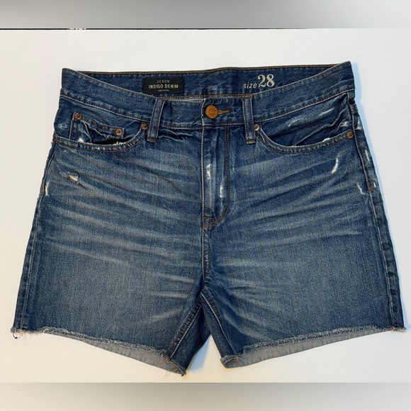 J.Crew Indigo Distressed Denim Shorts - Picture 2 of 5